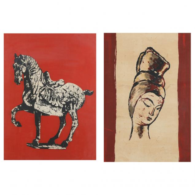 two-batik-paintings-of-chinese-tang-dynasty-figures