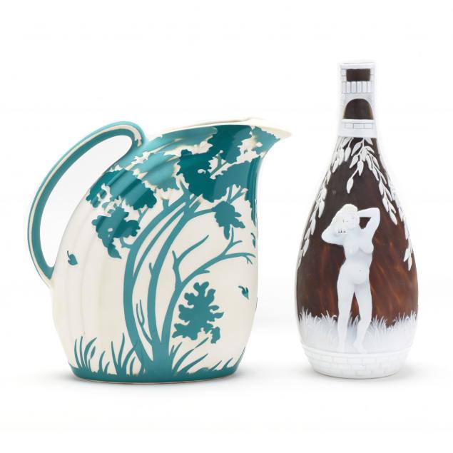kelsey-murphy-cameo-glass-vase-and-ceramic-pitcher