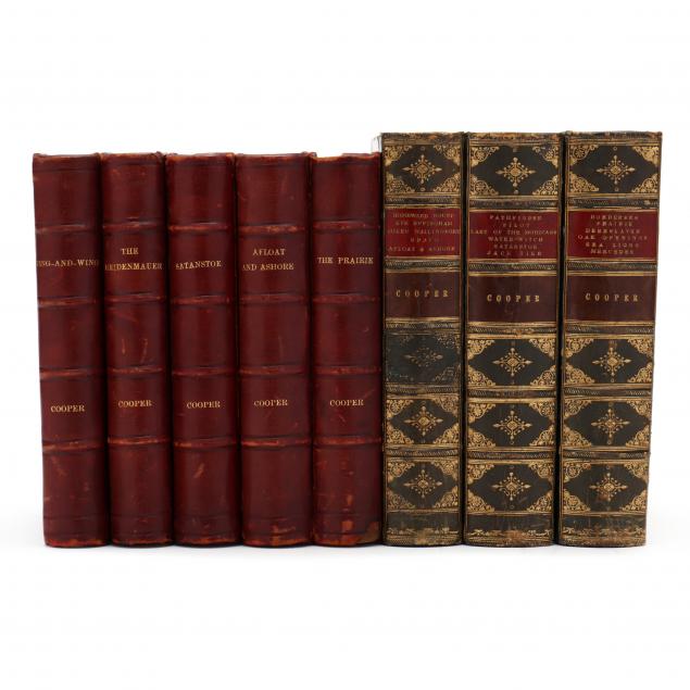 antique-leatherbound-books-by-james-fenimore-cooper