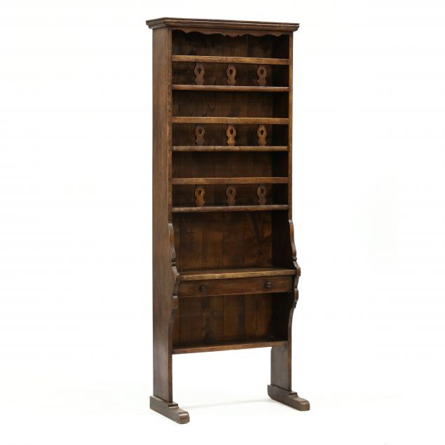 welsh-style-diminutive-oak-pewter-cabinet