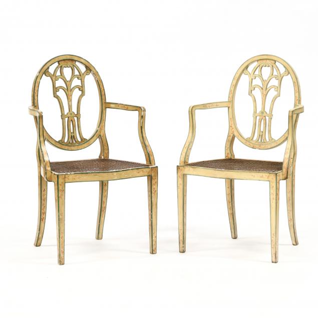 pair-of-adams-style-painted-armchairs