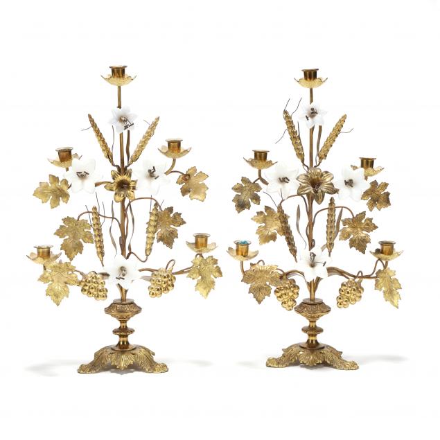 continental-pair-of-glass-and-brass-candelabra