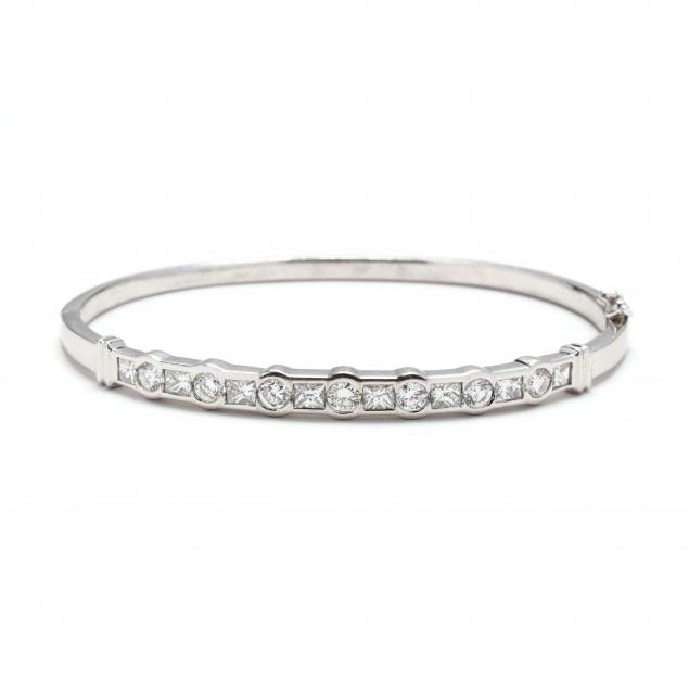 Platinum and Diamond Bangle Bracelet (Lot 66 - The Signature Winter ...