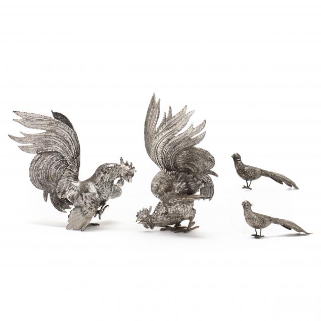 two-pairs-of-silverplate-avian-table-ornaments
