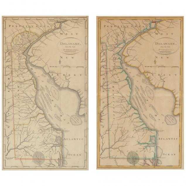 two-editions-of-matthew-carey-s-map-of-delaware