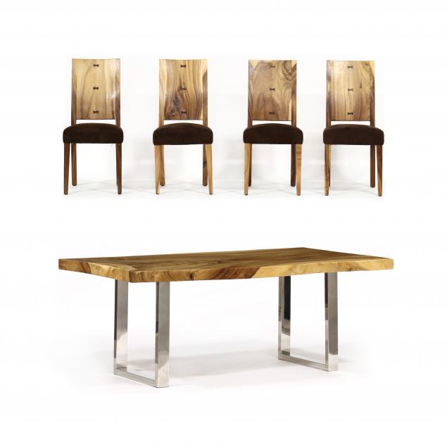 phillips-collection-slab-dining-table-and-four-chairs