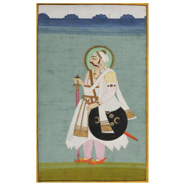 an-indian-painting-of-portrait-of-a-maharaja