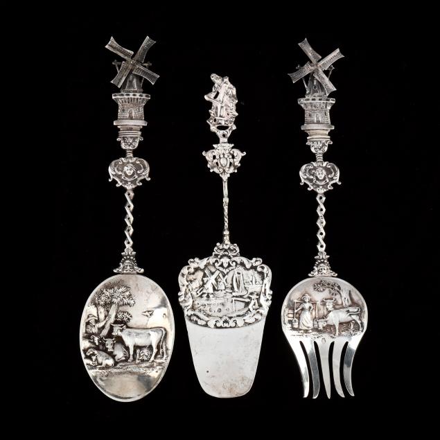 three-antique-dutch-silver-servers