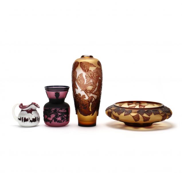 four-pieces-of-pilgrim-cameo-glass