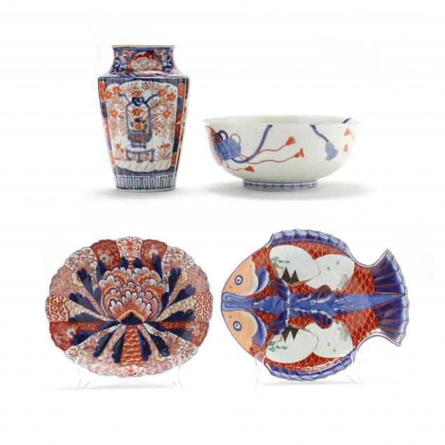 a-group-of-japanese-imari-serving-tableware