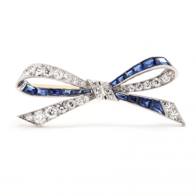 vintage-diamond-and-sapphire-bow-brooch-tiffany-co