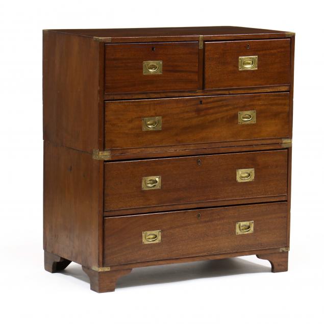 antique-english-mahogany-campaign-chest-of-drawers