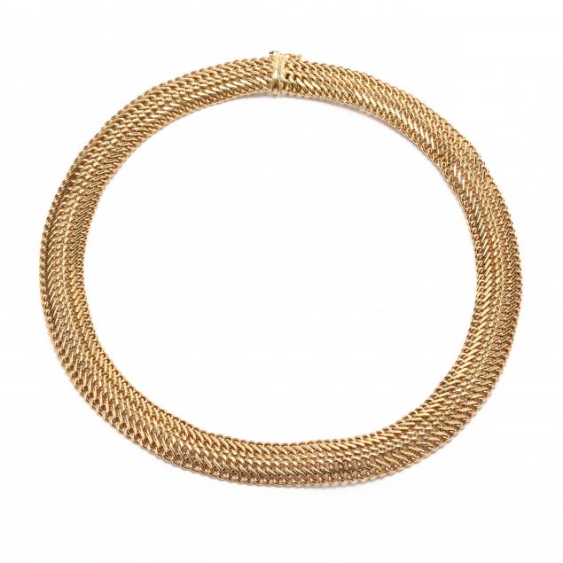 Woven Gold Necklace, Italy (Lot 1072 - Estate Jewelry & FashionSep 15 ...