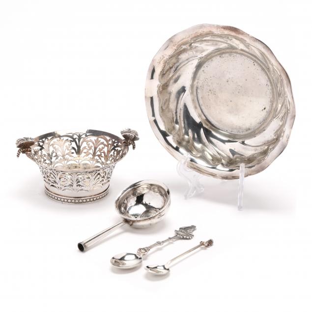 a-grouping-of-five-continental-silver-table-items