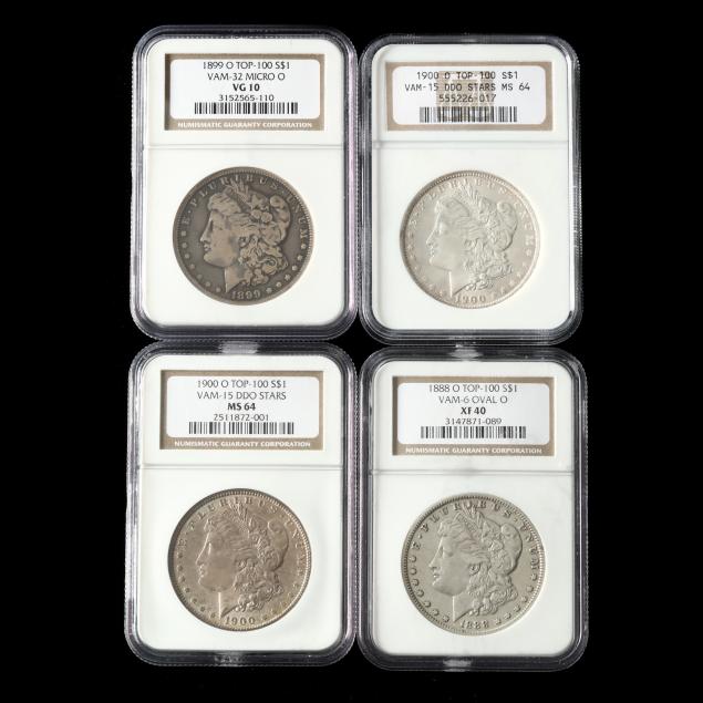 Four New Orleans Mint Morgan Dollar Top-100 VAM Varieties (Lot 2140 ...