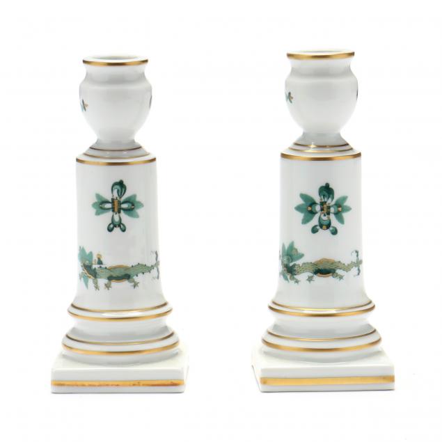 pair-of-meissen-candleholders-green-dragon-motif
