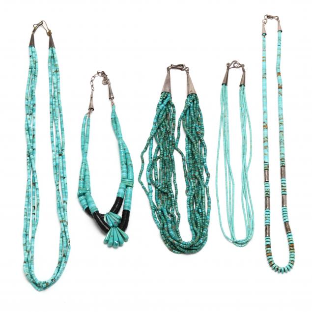 group-of-turquoise-bead-necklaces