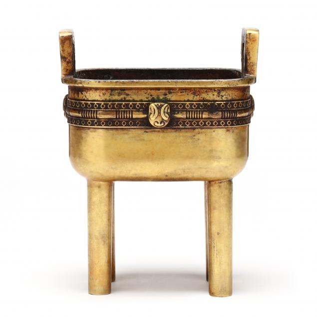 a-chinese-gilt-bronze-censer