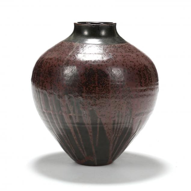 paul-chaleff-american-b-1947-large-glazed-pottery-vase
