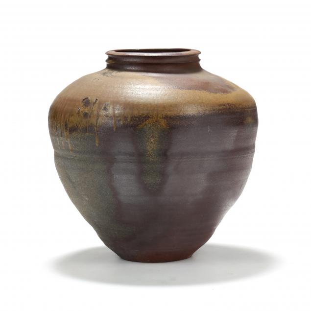 paul-chaleff-american-b-1947-large-wood-fired-pottery-vase