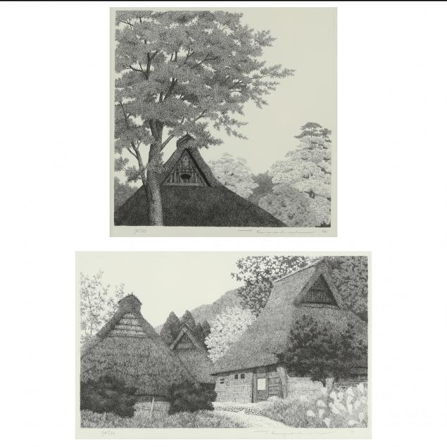 ryohei-tanaka-japanese-1933-2019-two-etchings