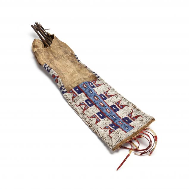 antique-plains-indian-beadwork-quiver-with-three-arrows