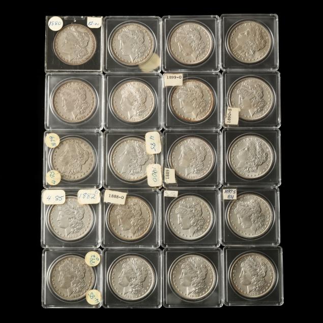 twenty-20-mostly-high-grade-morgan-silver-dollars