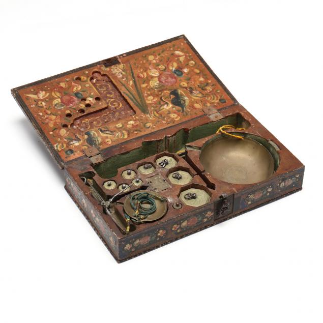 Boxed Islamic Scales And Weights Likely Persian 19th Century Lot 124 The Single Owner