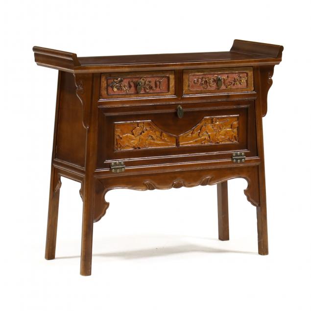contemporary-diminutive-chinese-console-cabinet