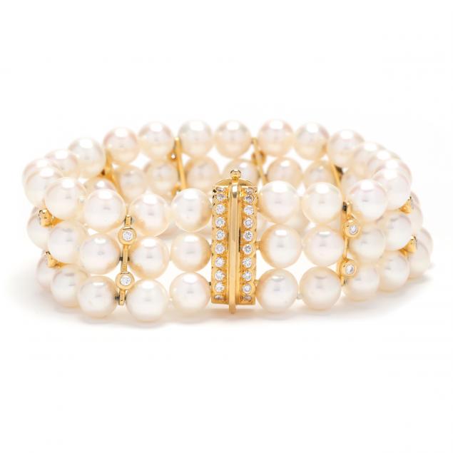 triple-strand-pearl-and-diamond-bracelet-with-diamond-set-clasp