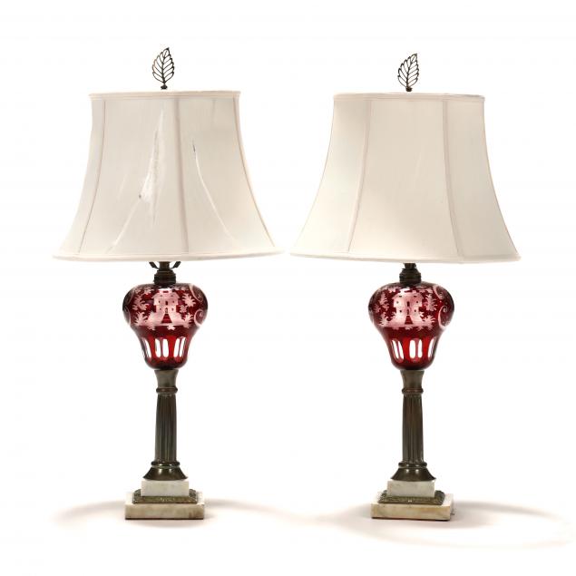 pair-of-bohemian-ruby-cut-to-clear-table-lamps