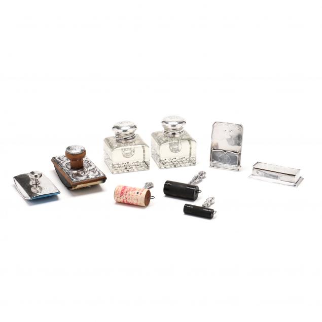 an-assembled-sterling-silver-desk-set