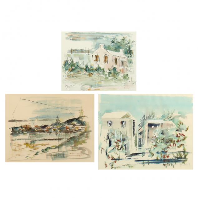 alfred-birdsey-bermudian-1912-1996-three-bermuda-views