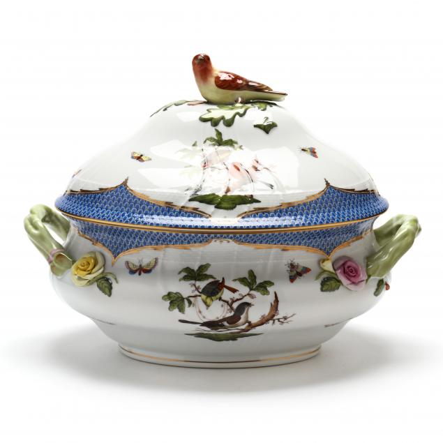 herend-i-rothschild-bird-i-with-blue-fish-scale-tureen