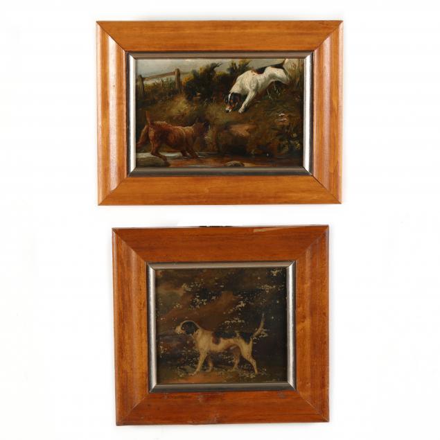 two-antique-english-school-paintings-of-dogs