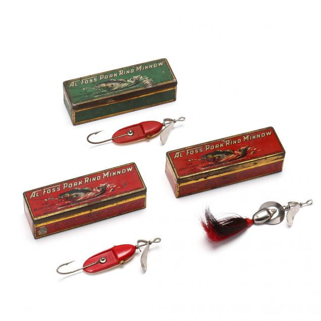 Three AL Foss (OH), Lures in Tin Boxes (Lot 2295 - Summer Sporting