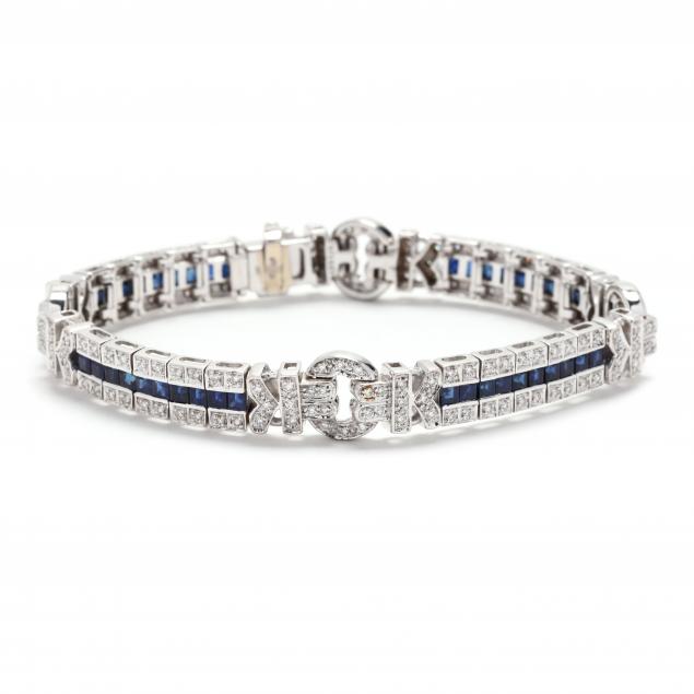 white-gold-sapphire-and-diamond-bracelet