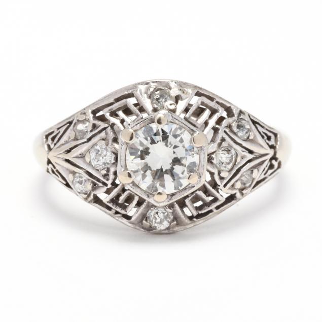 antique-white-gold-and-diamond-ring