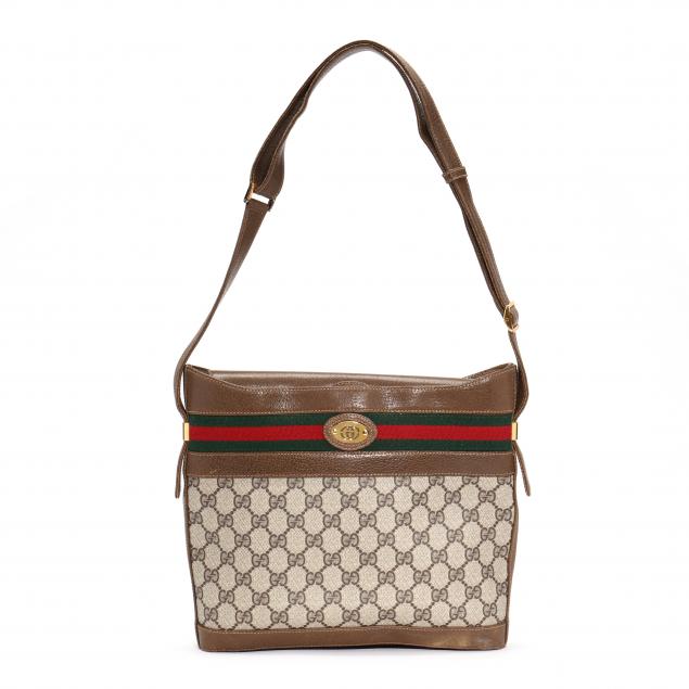 Lot - Gucci Vintage Monogram Bucket Bag