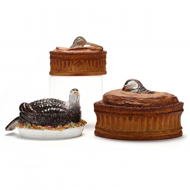 three-vintage-pate-tureens