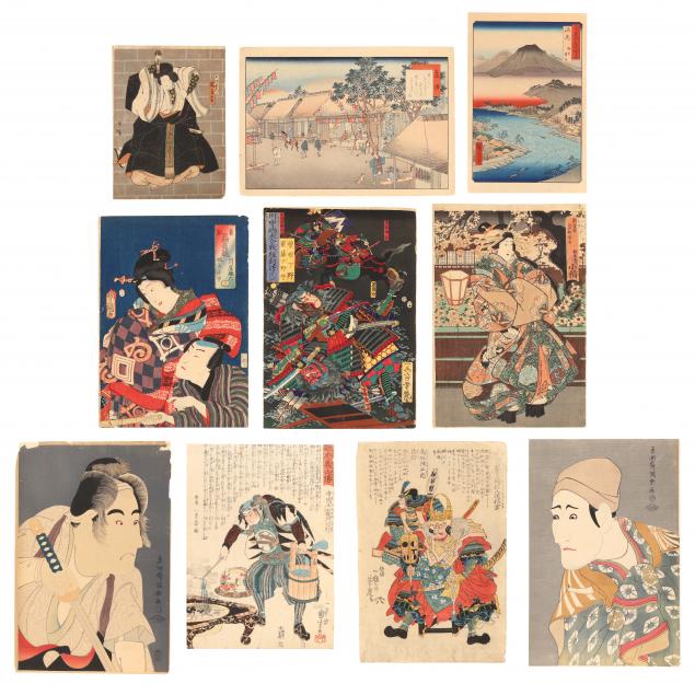 a-selection-of-ten-japanese-woodblock-prints