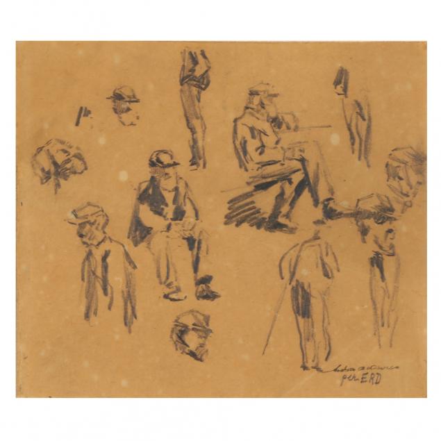 arthur-b-davies-american-1862-1928-sketches-of-civil-war-veterans