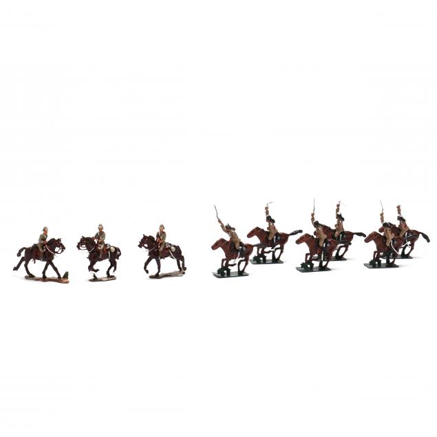 Set of Nine Military Miniatures Representing Mysore Lancers (Lot 3066 - )