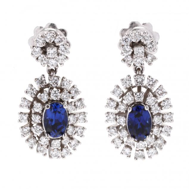 White Gold and Gem-Set Earrings (Lot 2031 - Estate Jewelry AuctionJul ...