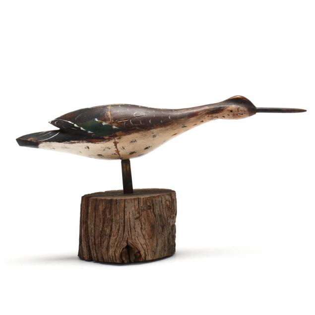 maurice-waterman-nc-1921-2012-running-yellowlegs-on-wood-base