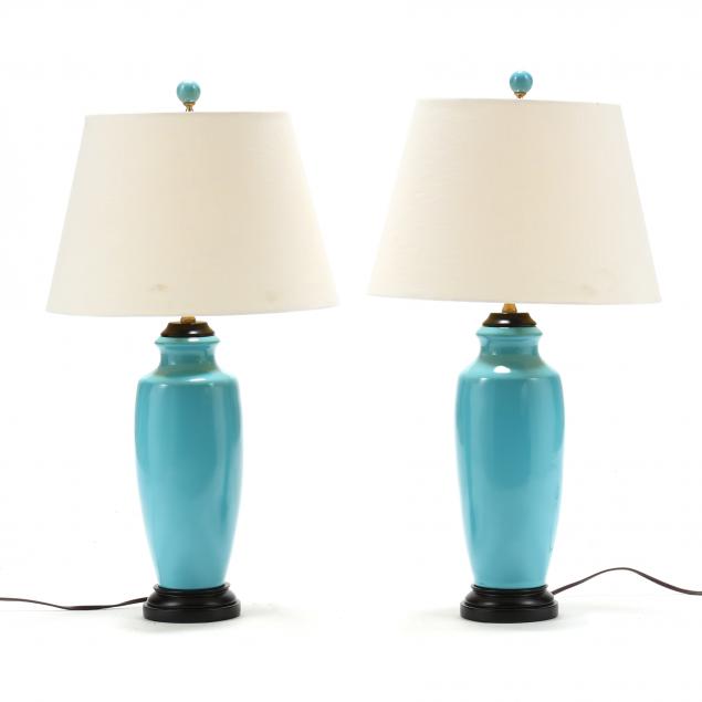 pair-of-contemporary-monochrome-blue-table-lamps