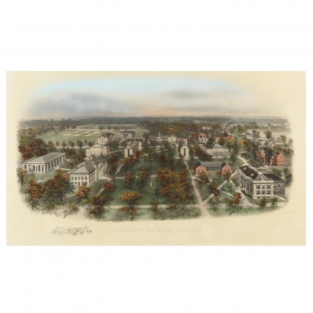 antique-bird-s-eye-view-print-of-the-university-of-north-carolina-at-chapel-hill-richard-rummell