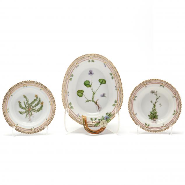 three-royal-copenhagen-flora-danica-serving-dishes