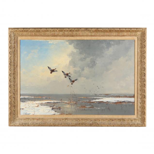 george-stevens-american-20th-century-mallards-in-flight