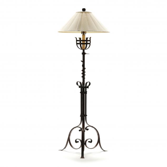 handwrought-figural-telescopic-iron-floor-lamp